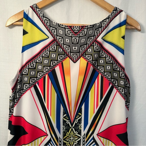 Point Bright Print Sleeveless Shift Dress Size Large - Picture 9 of 16